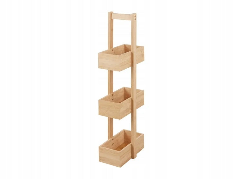 Bathroom shelving unit Livarno Home shades of brown 16 x 25 x 76 cm