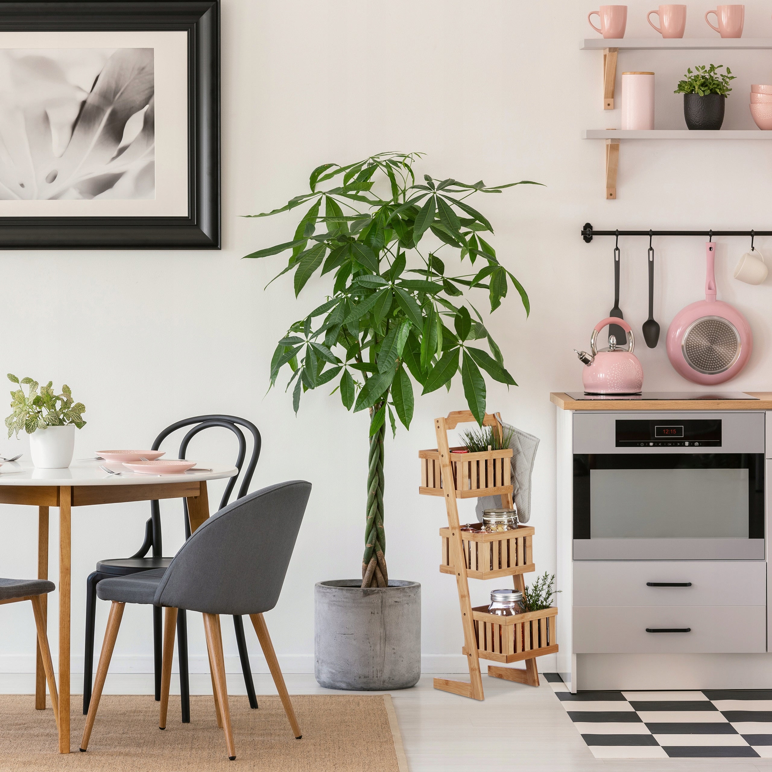 Bathroom shelving unit Relaxdays bamboo 20 x 23 x 77 cm Brand Relaxdays