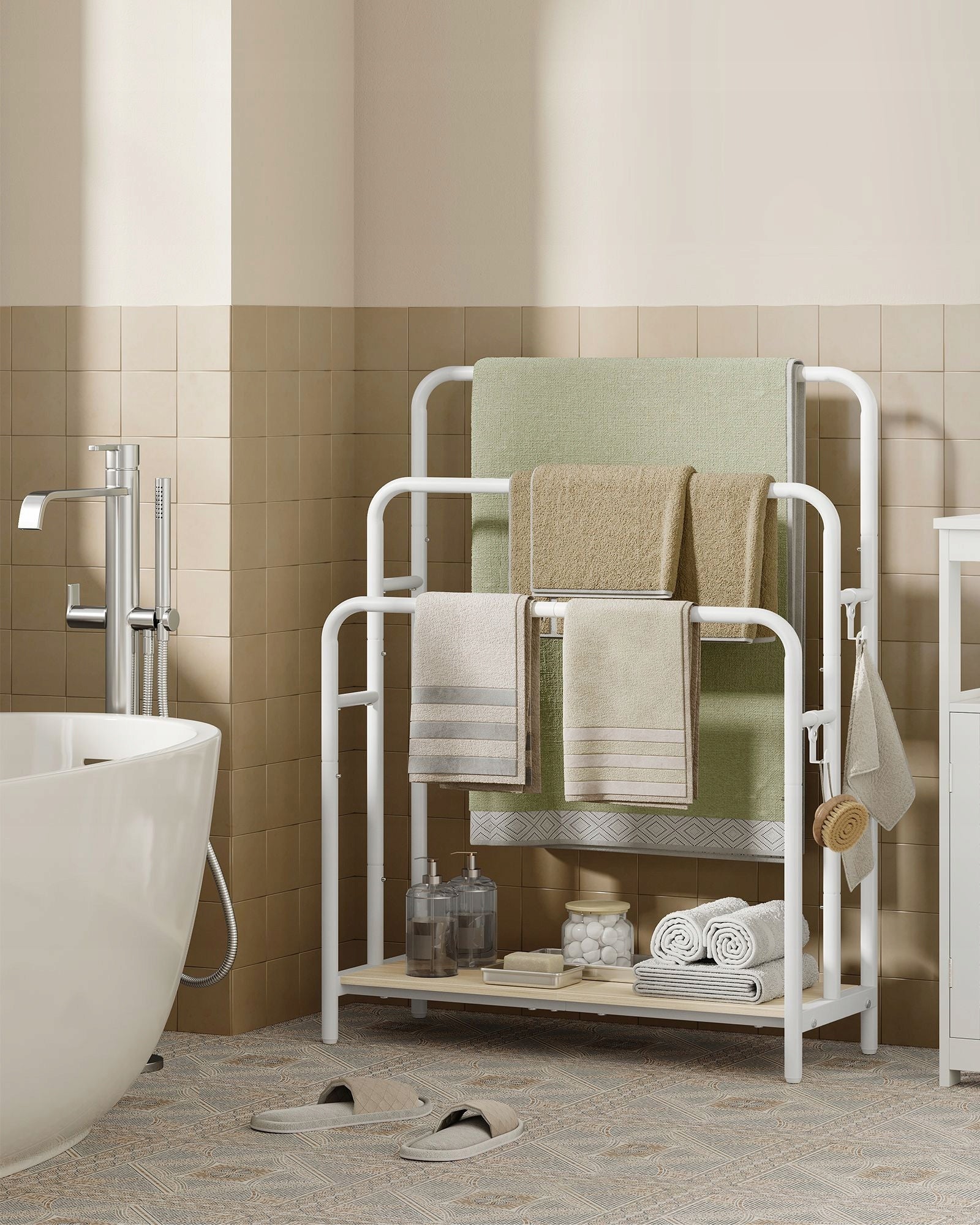 Bathroom shelving unit Songmics white 30 x 70 x 100 cm Manufacturer code LLS019W01