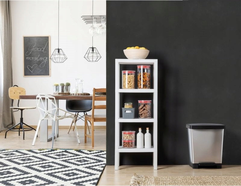 Bathroom shelving unit Tatay white 38 x 29 x 100 cm Furniture depth 38 cm