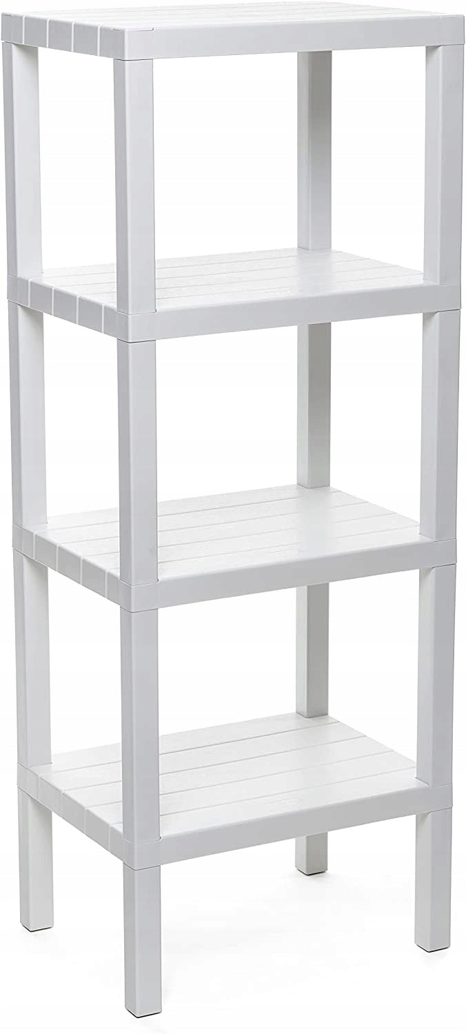 Bathroom shelving unit Tatay white 38 x 29 x 100 cm