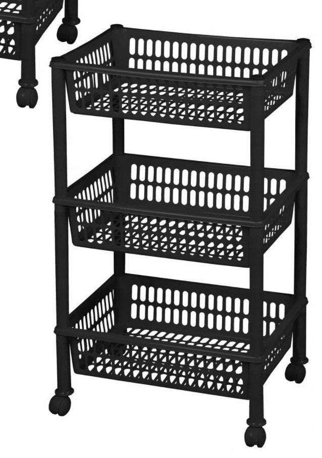 Bathroom shelving unit on wheels 3 level shelf bathroom cabinet Brand Plast Team