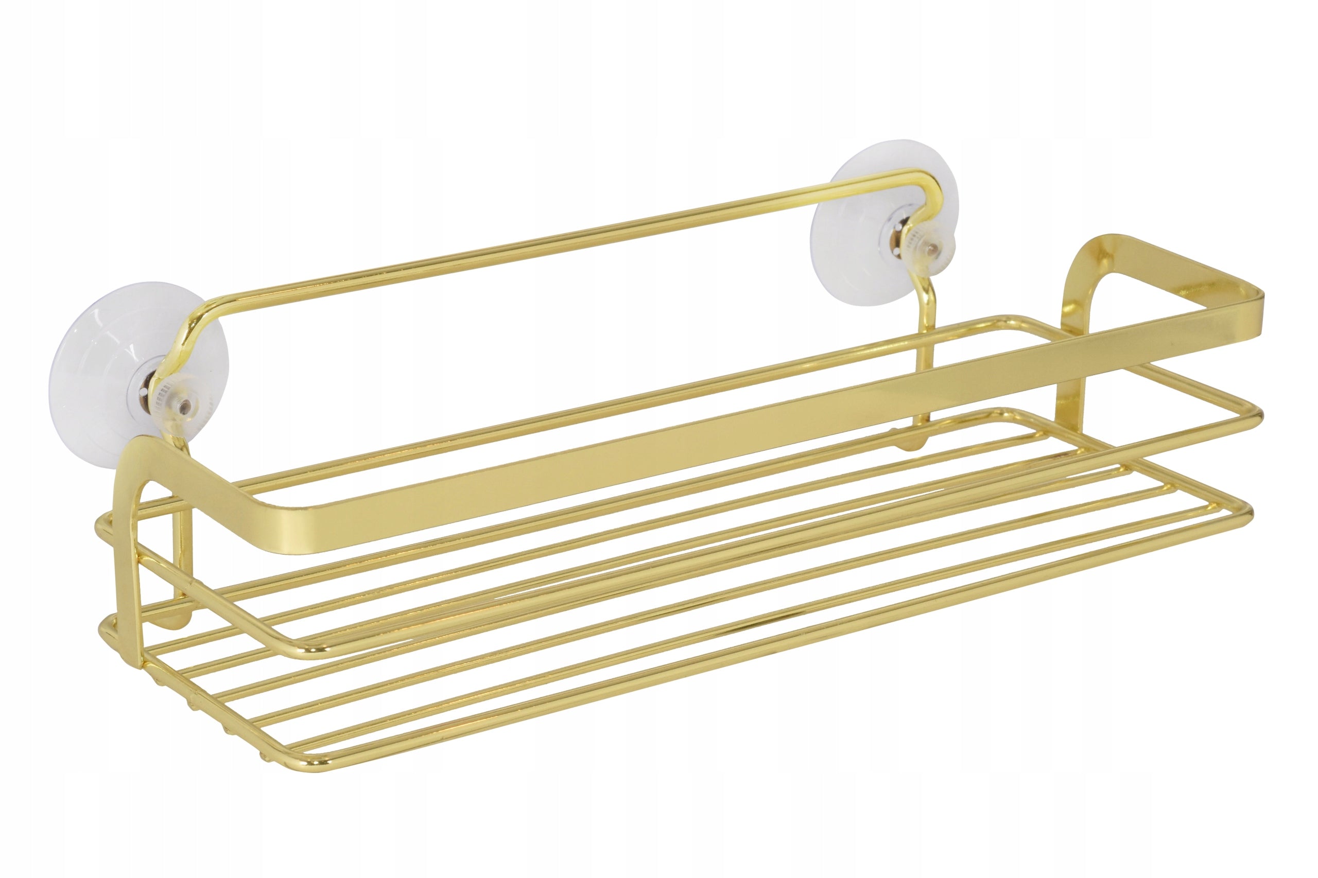 Bathroom shower shelf simple metal gold suction cups Bisk 08350