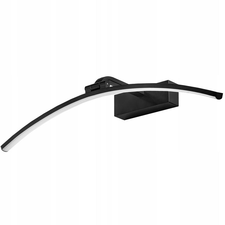 Bathroom wall lamp black LED 12W over mirror round bent 60cm neutral Packaging status original