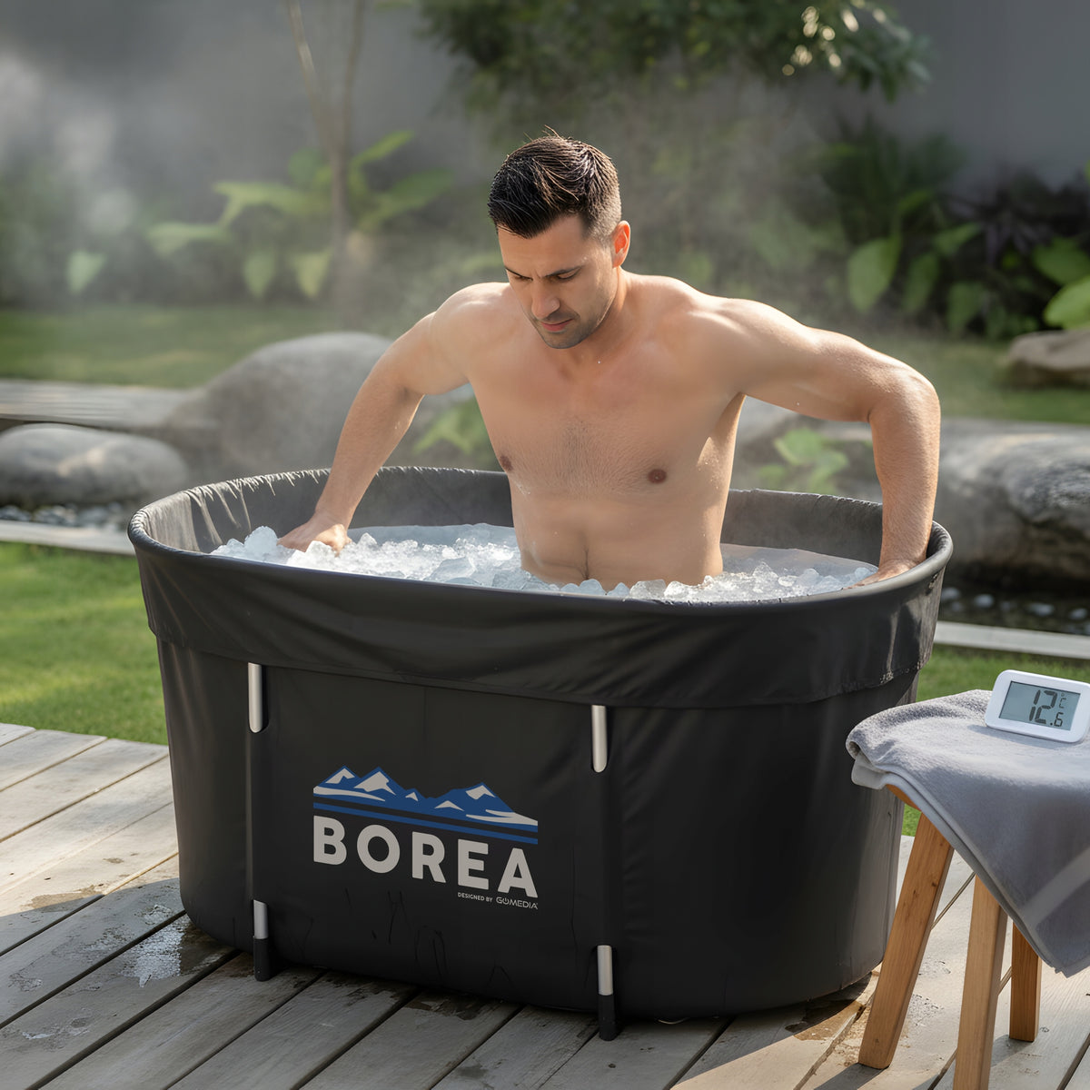 Bathtub for Sailing Folding Ice Bathing Pool 115cm Thermometer Packaging status original