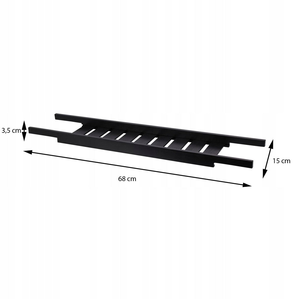 Bathtub shelf bamboo BLACK loft 68 cm BAMBOO BATHROOM SPA COVER Brand Bathroom Solutions
