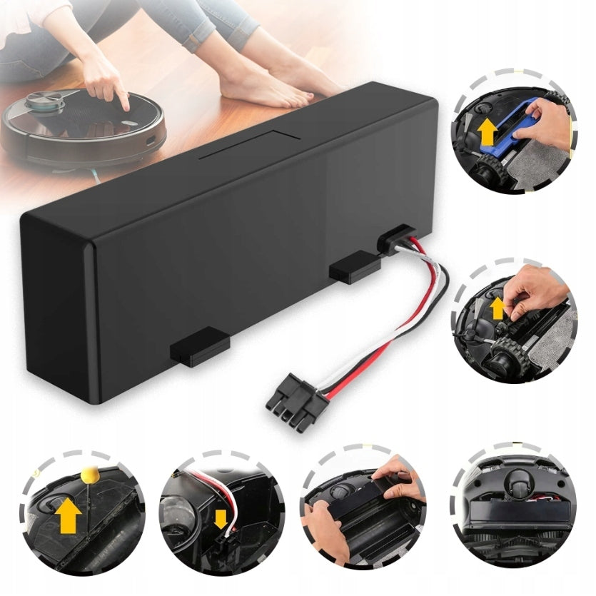 Battery 2600mAh Battery for Xiaomi Robot Mop Pro INR18650 MA1-4S1P-SC