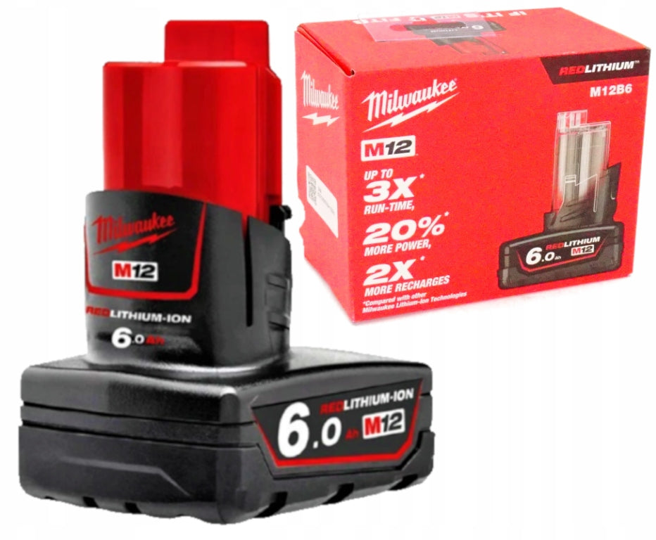 Battery BATTERY 12,0 V 6,0Ah Lithium-ion Milwaukee M12B6 4932451395