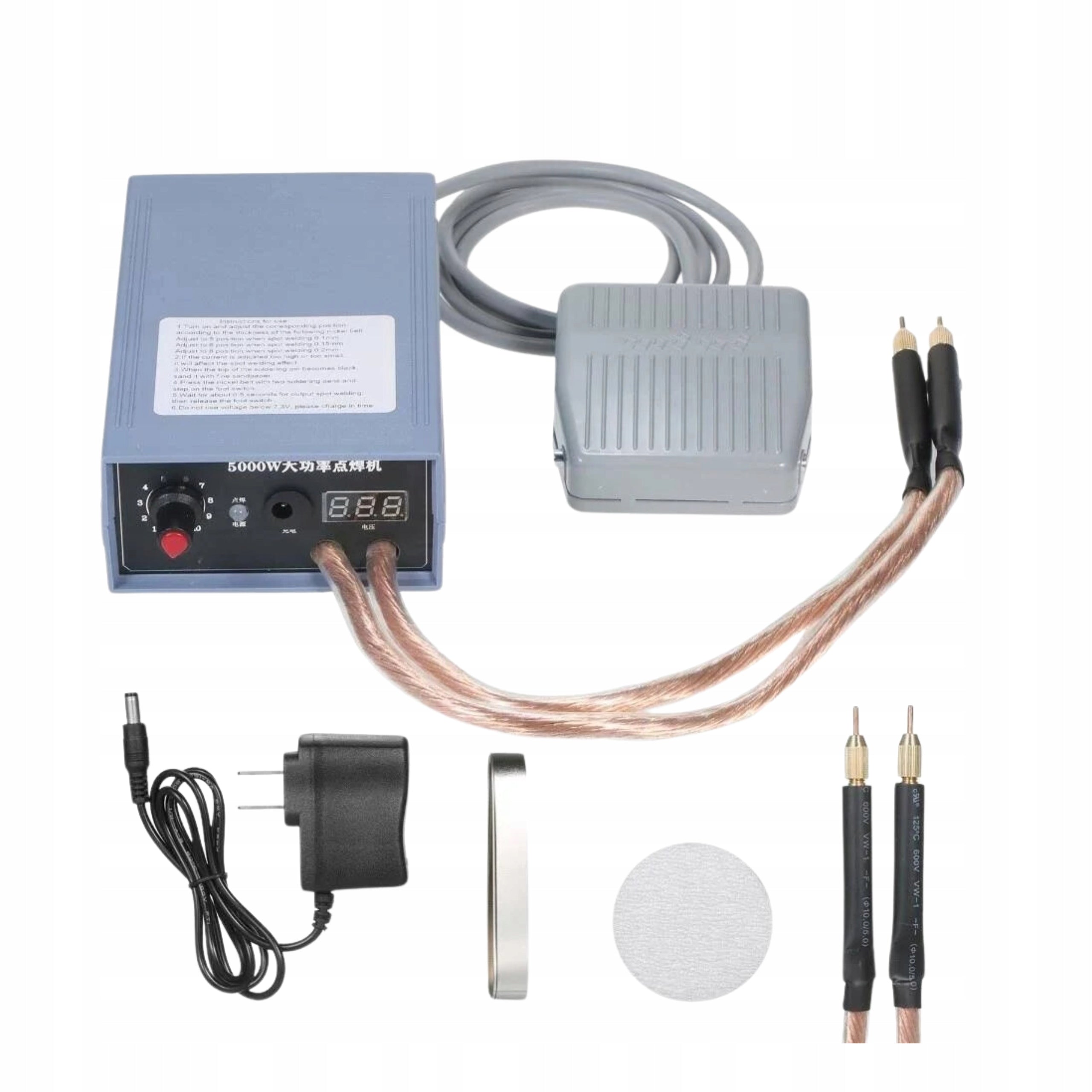 Battery CELL Spot Welding Machine High Power 0-800A With FOOT PEDAL 5000W
