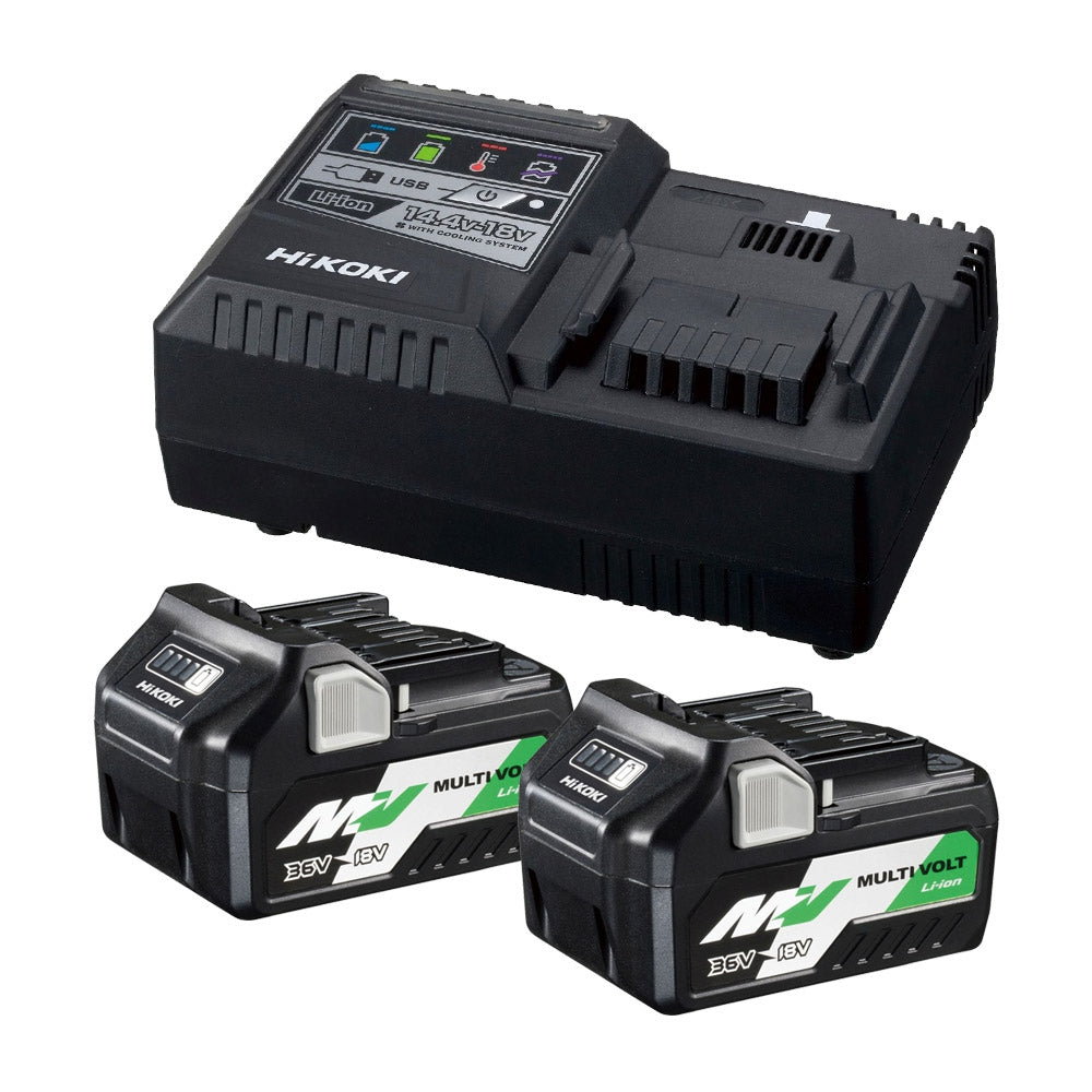 Battery Charger HIKOKI UC18YSL3 WEZ + 2x Battery BSL36A18 36v/18v