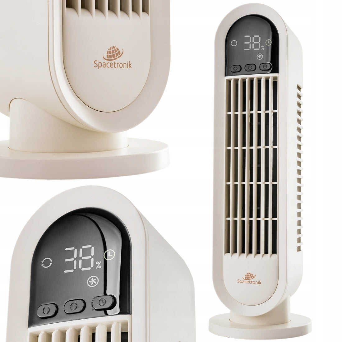 Battery Desk Fan with OSCILLATION Spacetronik 12h Timer QUIET