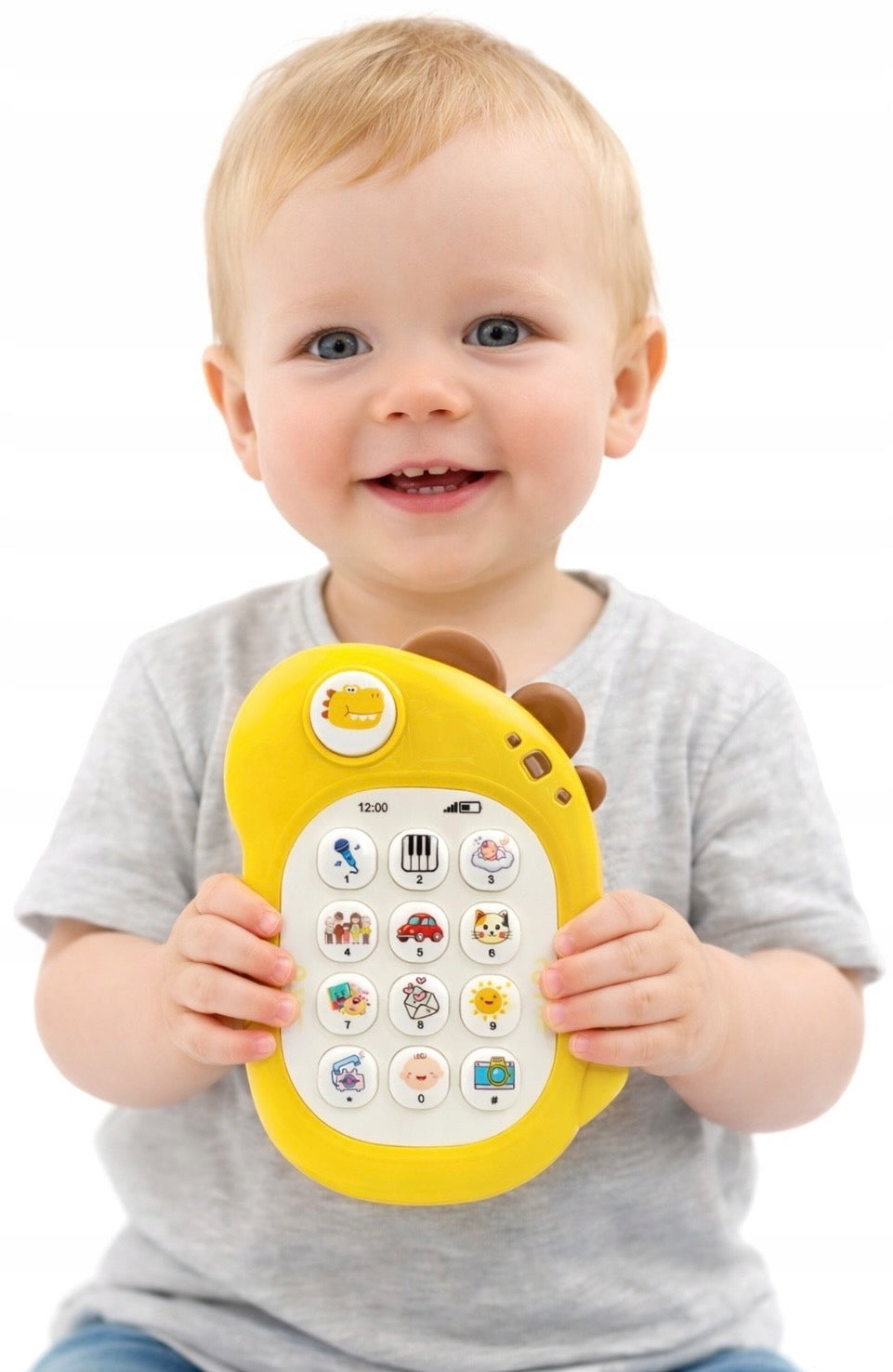 Battery Operated Baby Toy Phone Interactive Glowing Playing Dinek Brand For Fun