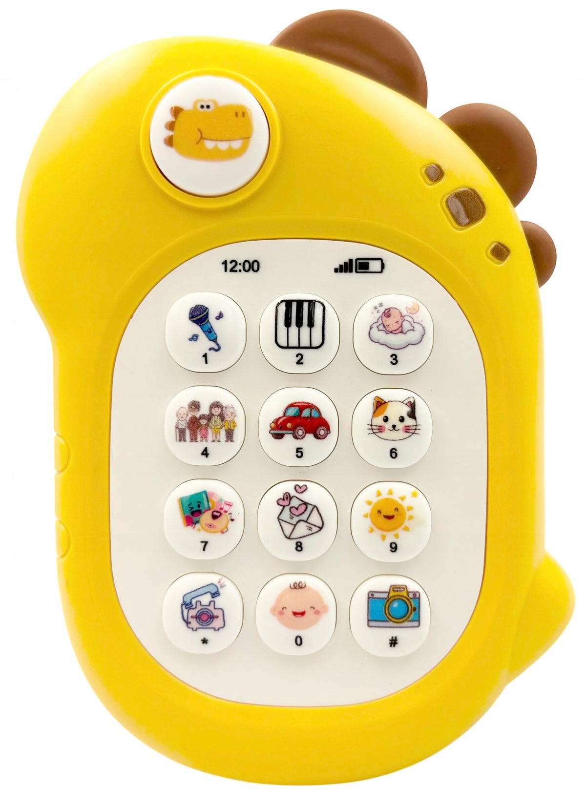 Battery Operated Baby Toy Phone Interactive Glowing Playing Dinek Packaging status original