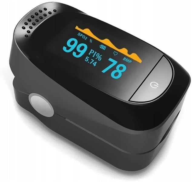 Battery Operated Finger Pulse Oximeter Heart Rate Monitor OROMED ORO-PULSE Black Medical device yes
