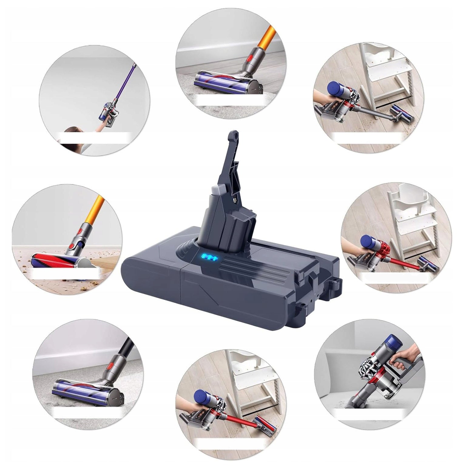 Battery Power adapter for Dyson vacuum cleaner V8 SV10 21.6V 6000mAh Tradebit Manufacturer Tradebit