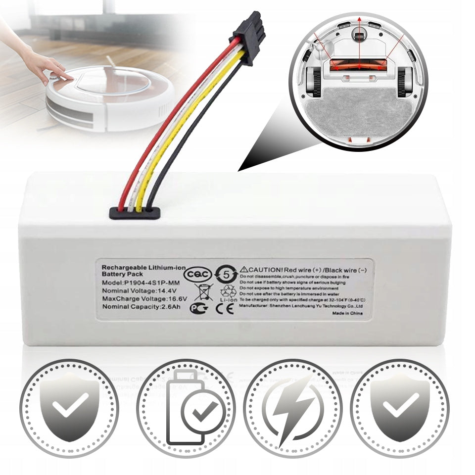 Battery Rechargeable Battery for Xiaomi Mi Robot Vacuum Mop 1C Mijia 1C 14.4V 5800mAh Manufacturer Tradebit