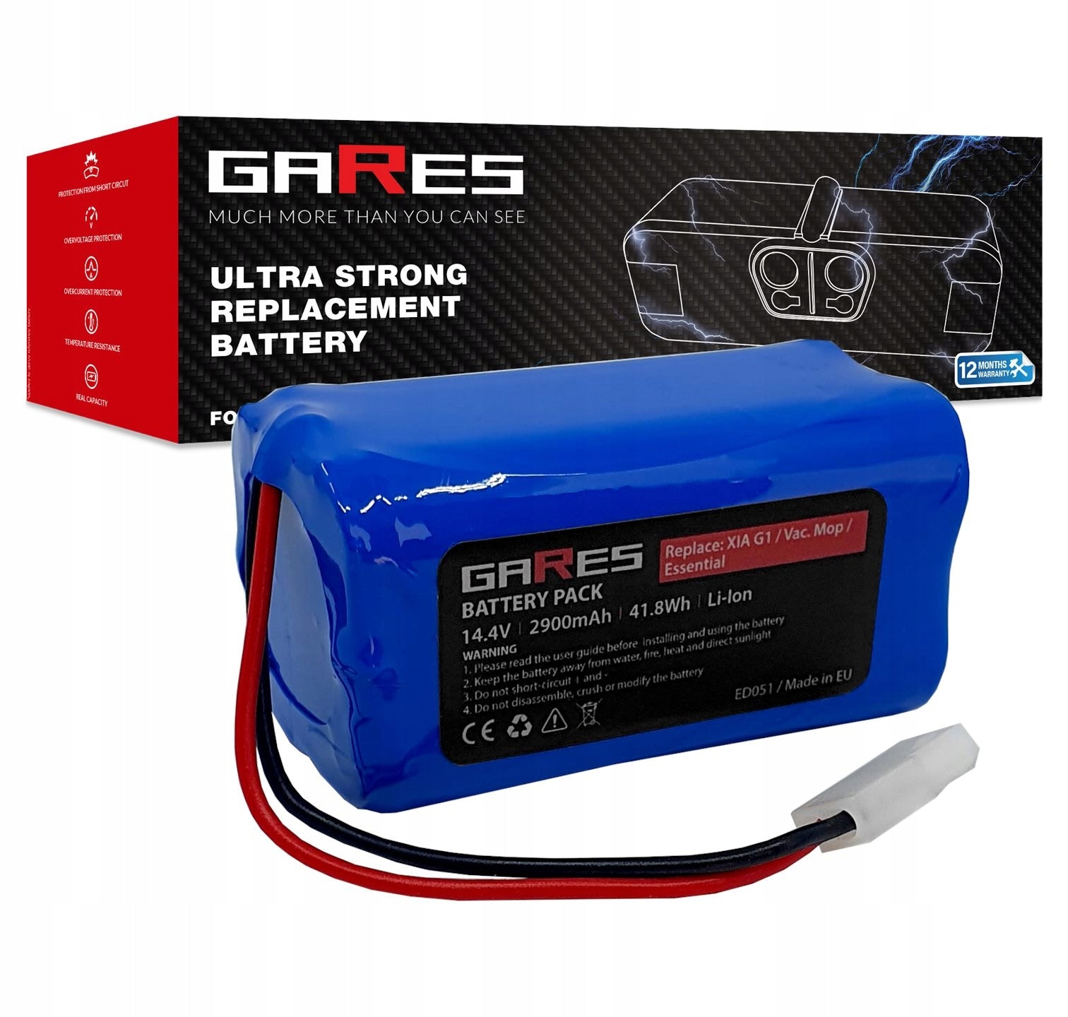 Battery Rechargeable Battery for Xiaomi Mi Robot Vacuum-Mop Essential Mi G1 2,9Ah