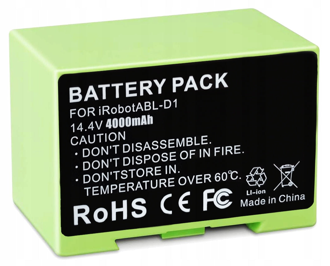 Battery Rechargeable battery for iRobot Roomba i7 i7+ i3 i3+ i4 i4+ 14,4V 4000 mAh Manufacturer code 10079