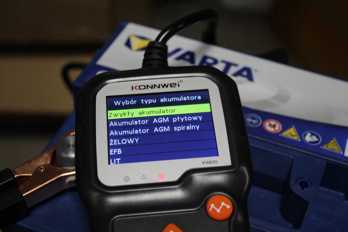 Battery TESTER KONNWEI KW650 6V 12V Polish Polish Menu by Autokomp Rated voltage 12 V
