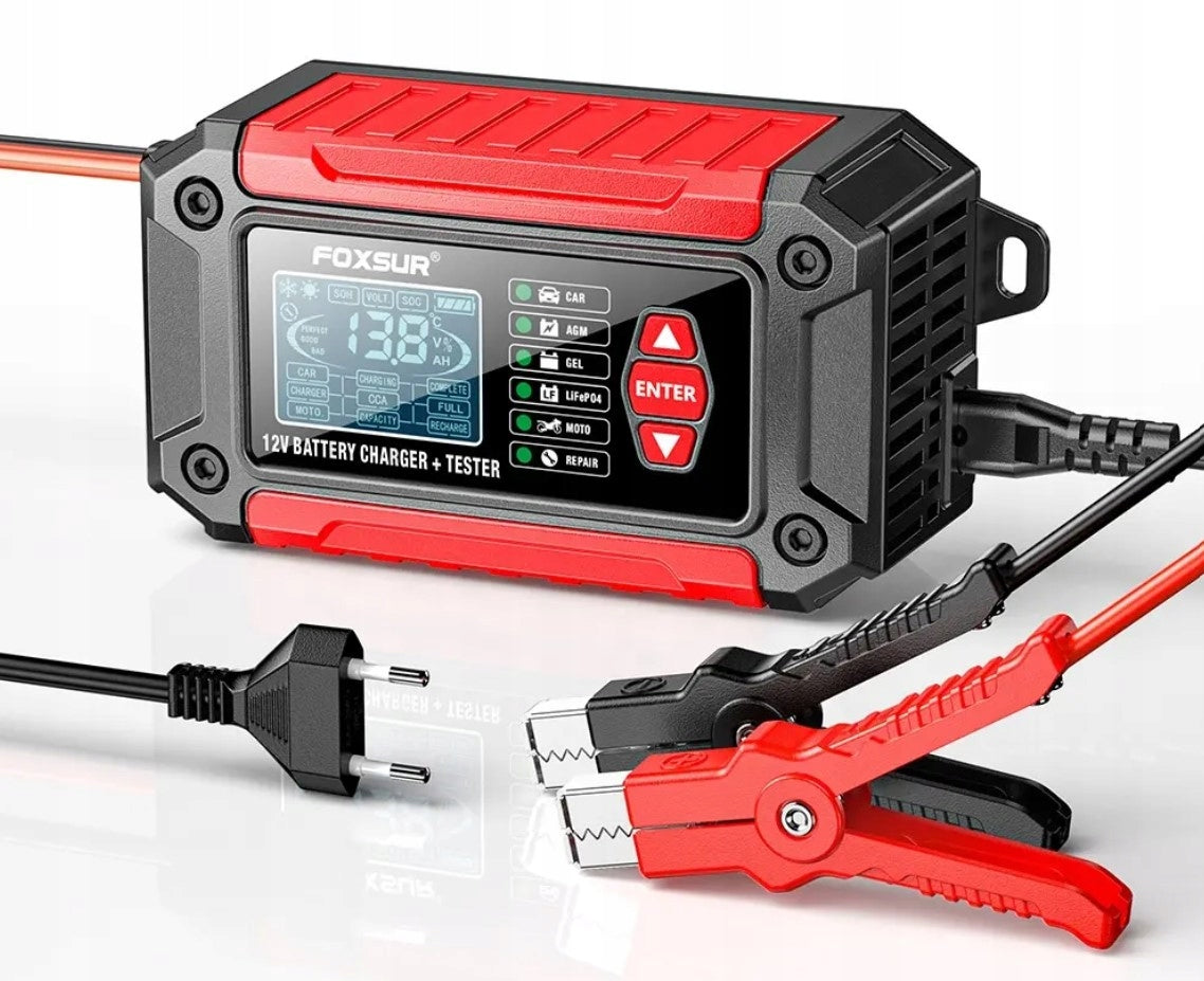 Battery Tester + Car Rectifier for 12V 6A AMG 2in1 Batteries Brand Foxsur