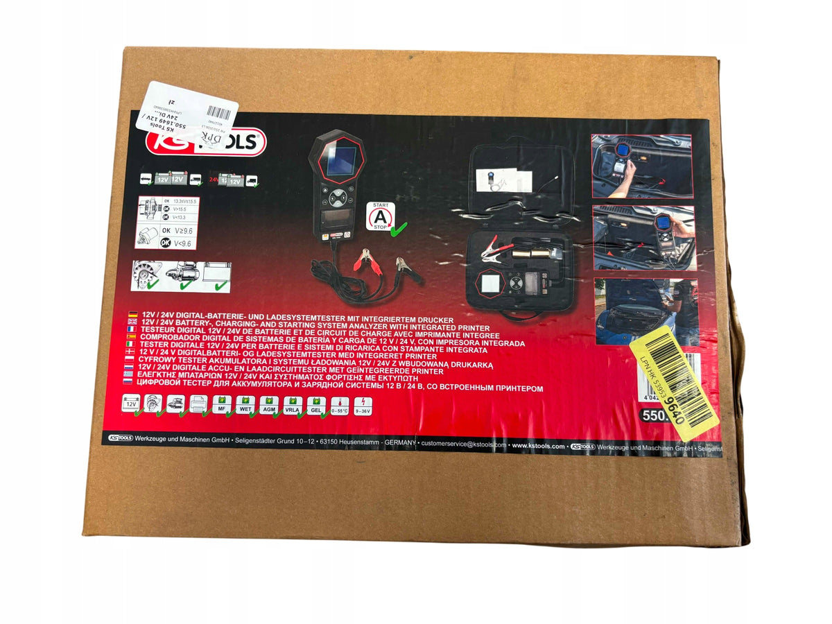 Battery and charging system tester KS Tools 550.1649 12V 24V Brand KS Tools