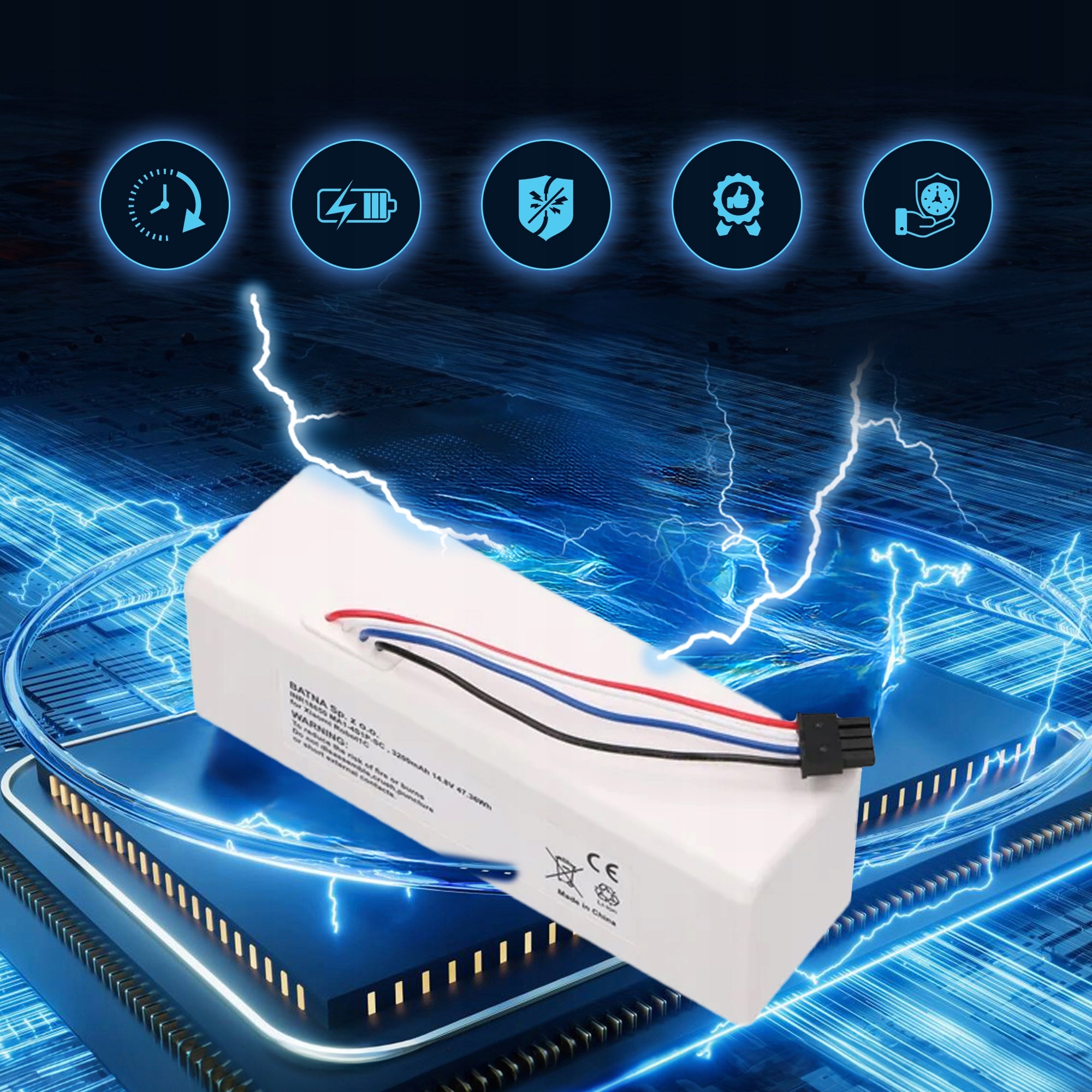 Battery battery Xiaomi Robot 1C - P1904-4S1P-MM 3200mAh 47.36 STYTJ01ZHM Manufacturer code ROBOT 1C INR18650 MA1-4S1P-SC