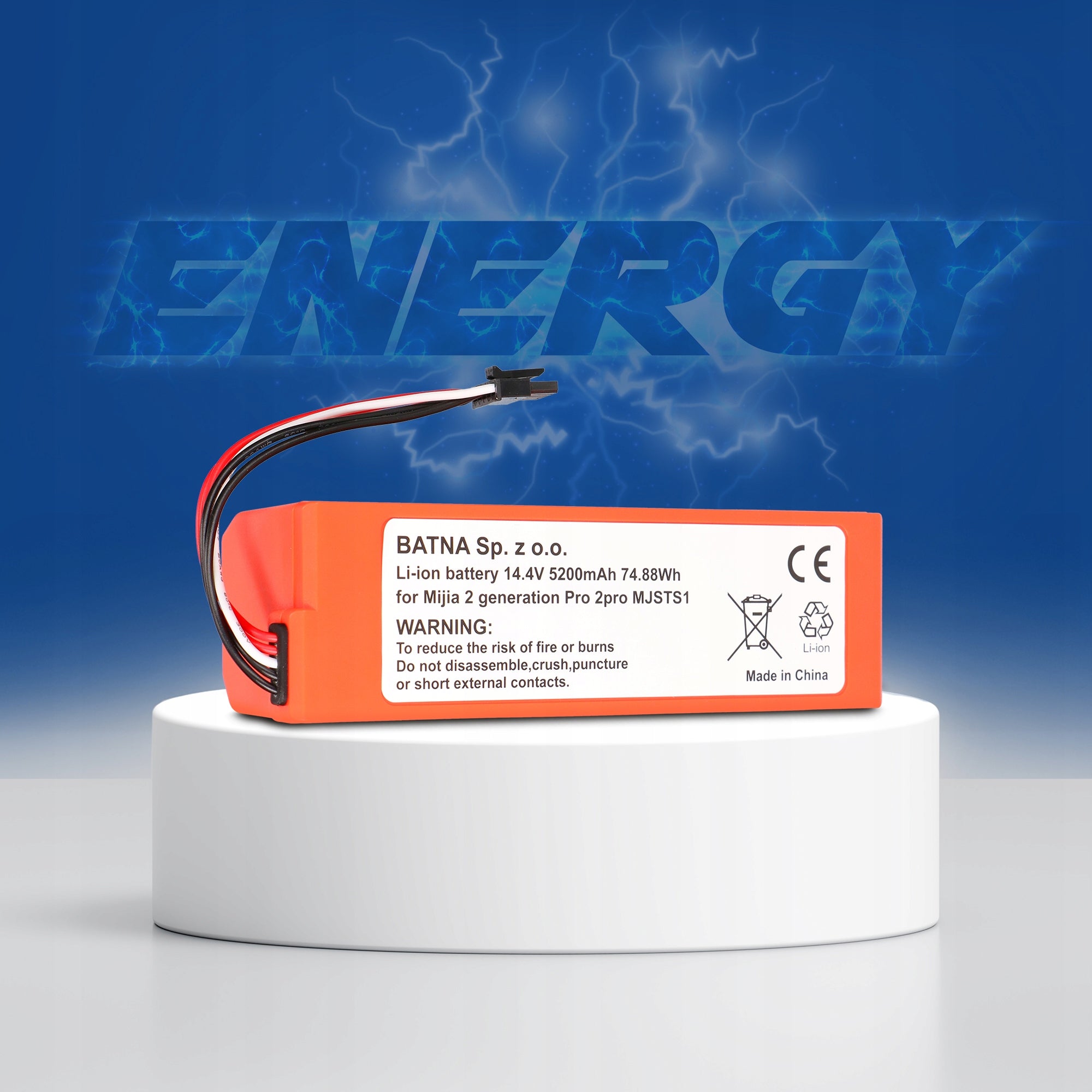 Battery battery for Xiaomi Mop Pro2 Pro 2Pro MJSTS1 5200mAh vacuum cleaner Packaging status original