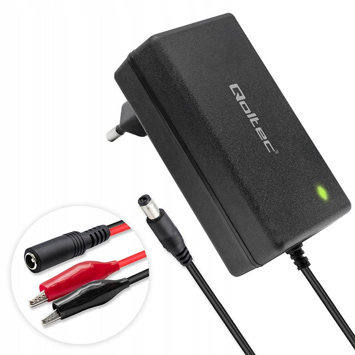 Battery charger Qoltec 12V | 2A | 24W Packaging status original