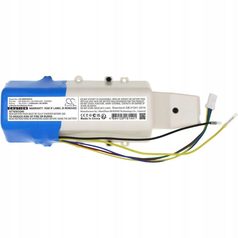 Battery for Bissell CrossWave Cordless Max 2765 and others, 2500 mAh, Li-Ion Model Bissell
