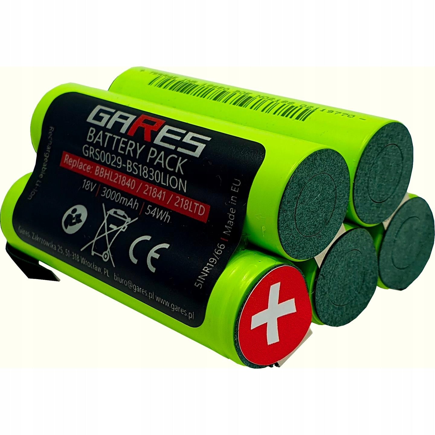 Battery for Bosch BBHL218LTD 908BPV180 18V 3Ah Manufacturer Gares