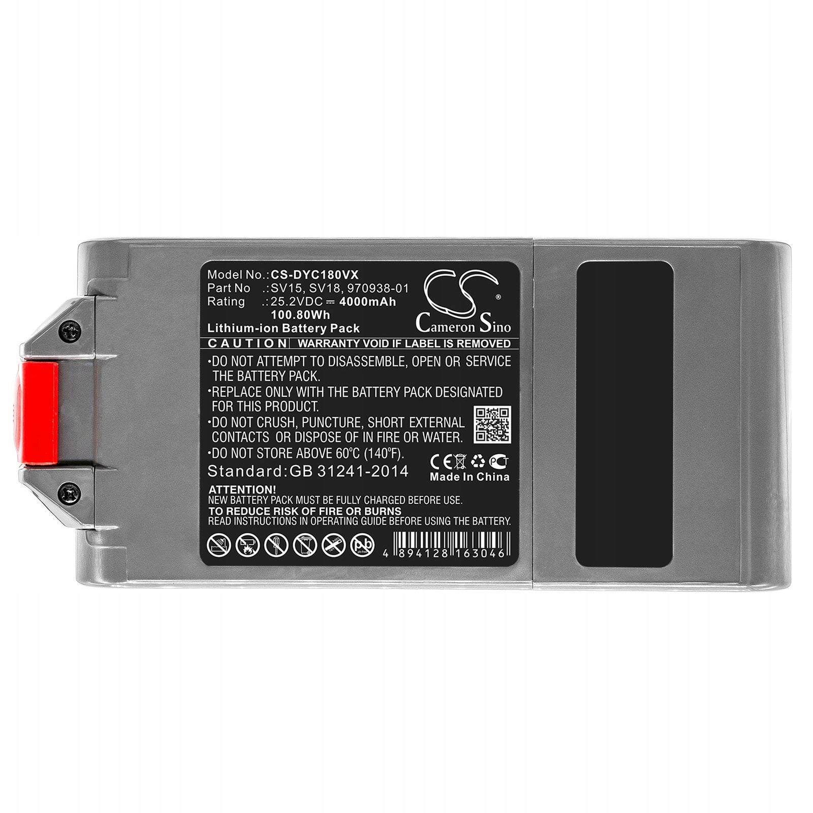 Battery for Dyson V11/V15 Battery 970938-01 970425-01 SV15 SV18 SV22 SV17 Manufacturer Cameron Sino