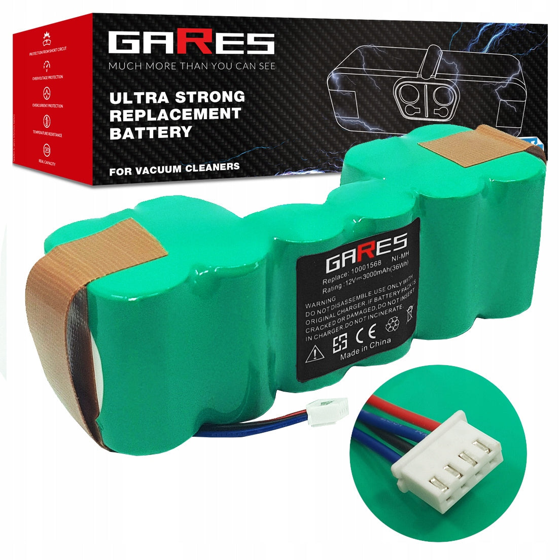 Battery for Irobot Roomba Combo ZJ1517-HFR, 3000mAh 12V Ni-MH battery