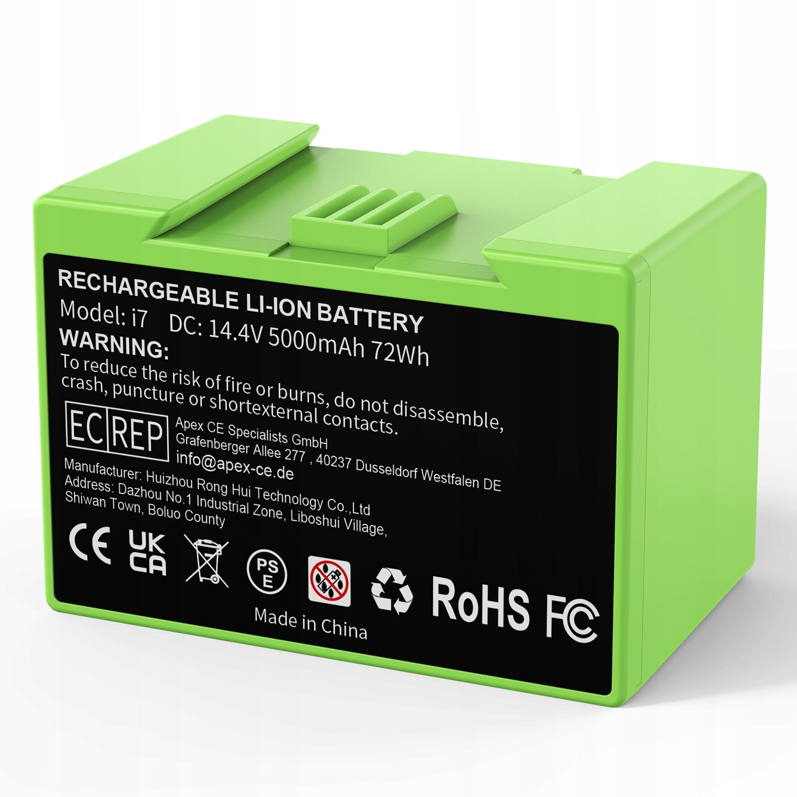 Battery for Roomba i7+ i3+ i4+ e5 i7 4624864 5110 14.4V Manufacturer code 71933