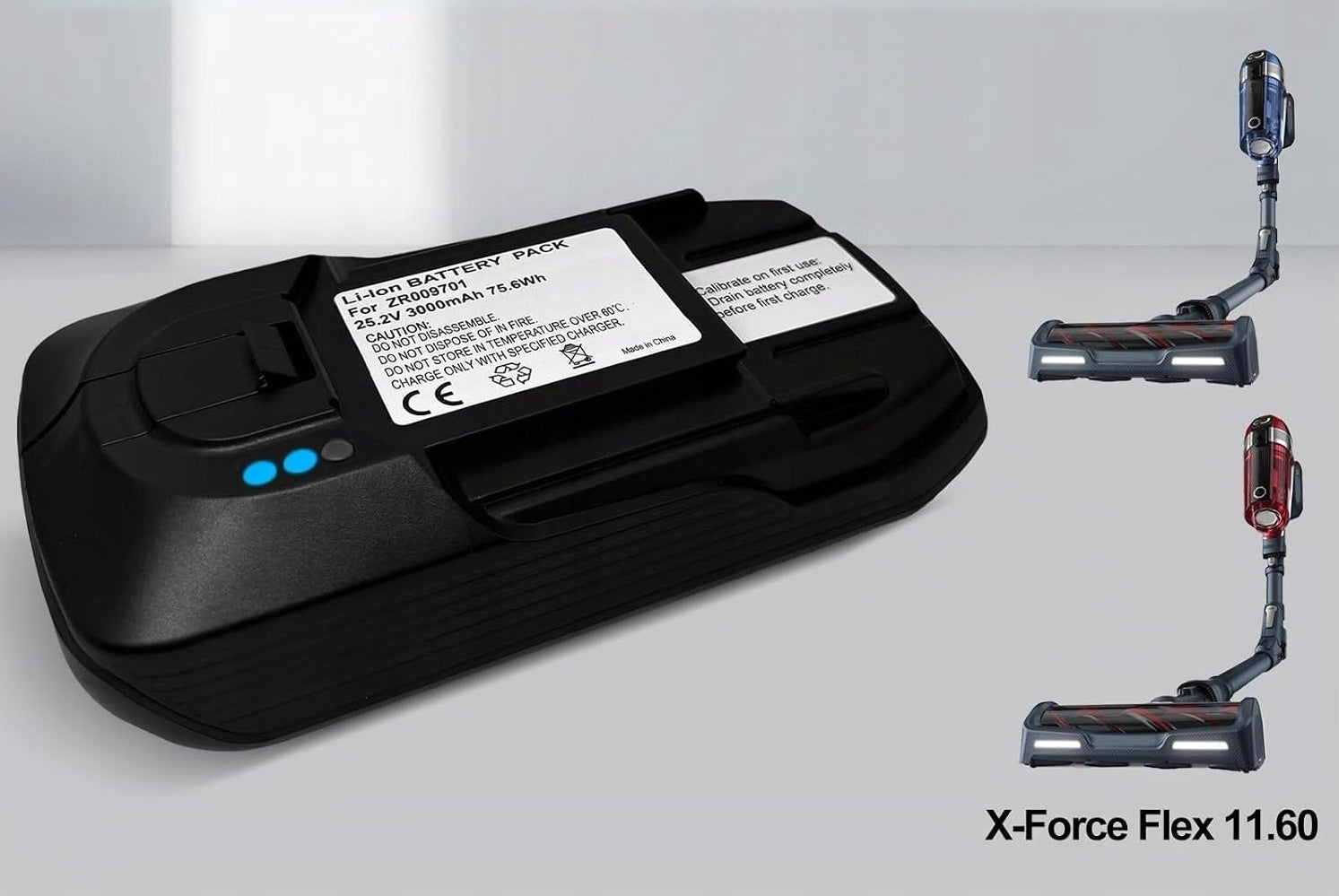 Battery for Rowenta X-Force Flex 11.60 25,2V ZR009701 RH98 TY98 Packaging status original