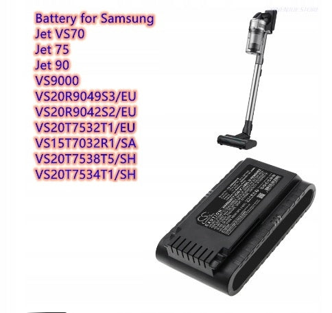 Battery for Samsung VS9000 - VCA-SBT90 (Jet 75/90) - 22V 5000mAh