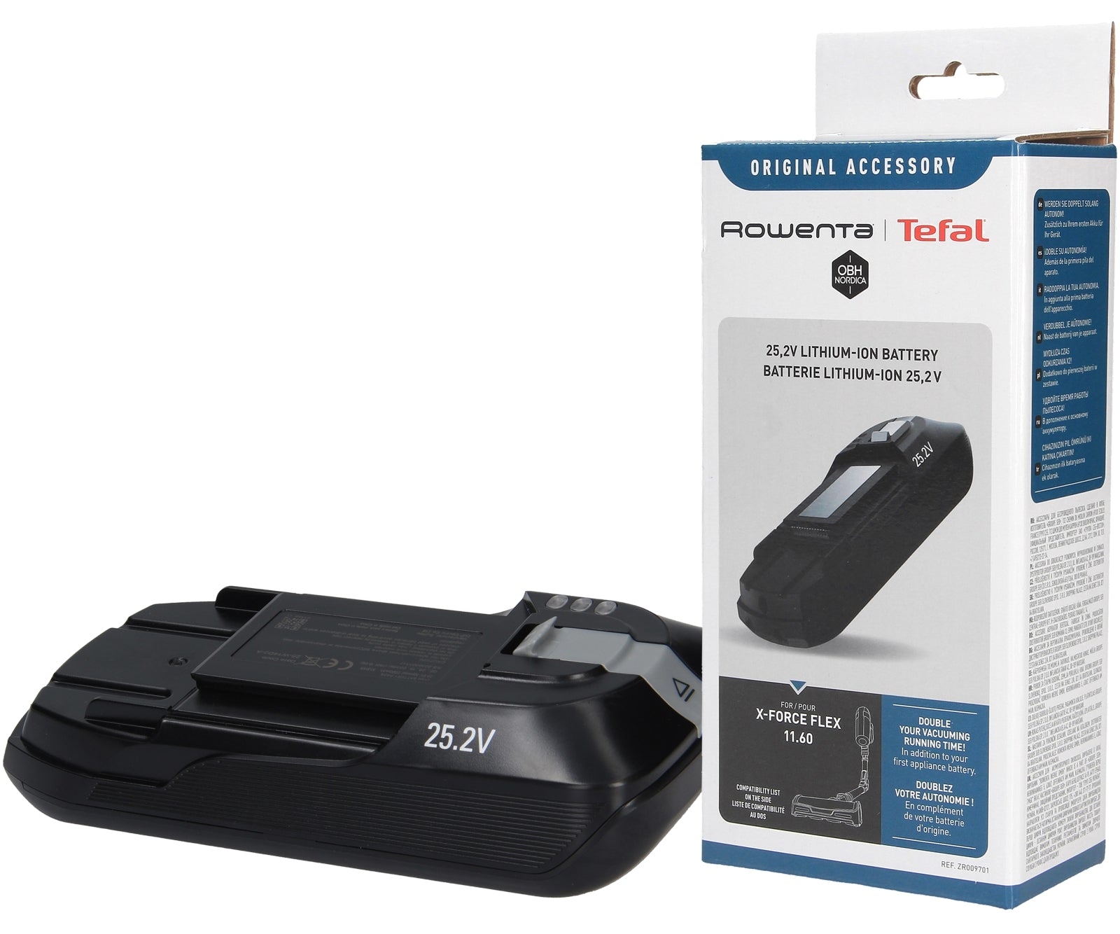 Battery for Tefal Xforce Flex 11.60 25.2V ZR009701