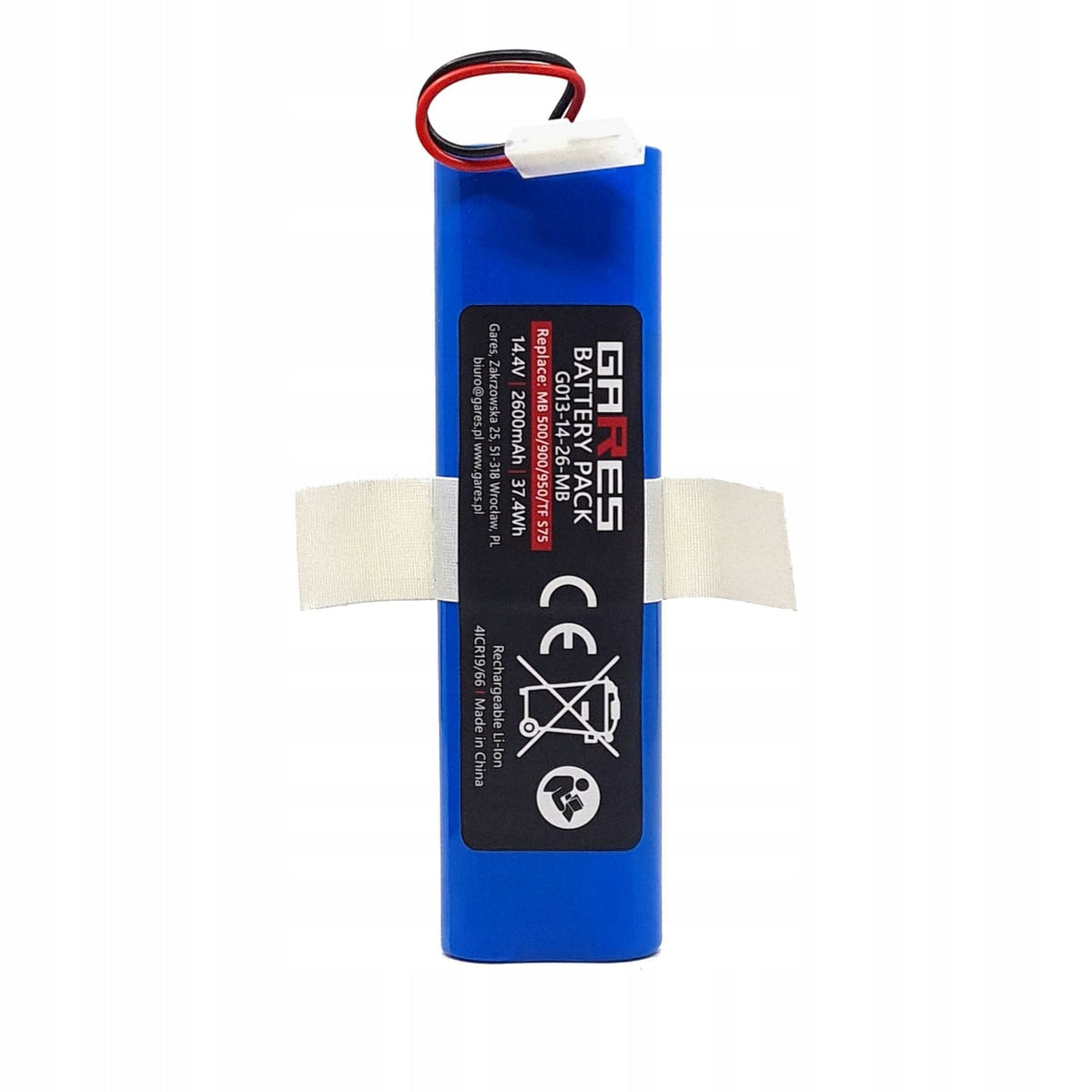Battery for Tefal Xplorer Series 75 14,4V / 14,8V 2,6Ah Manufacturer Gares