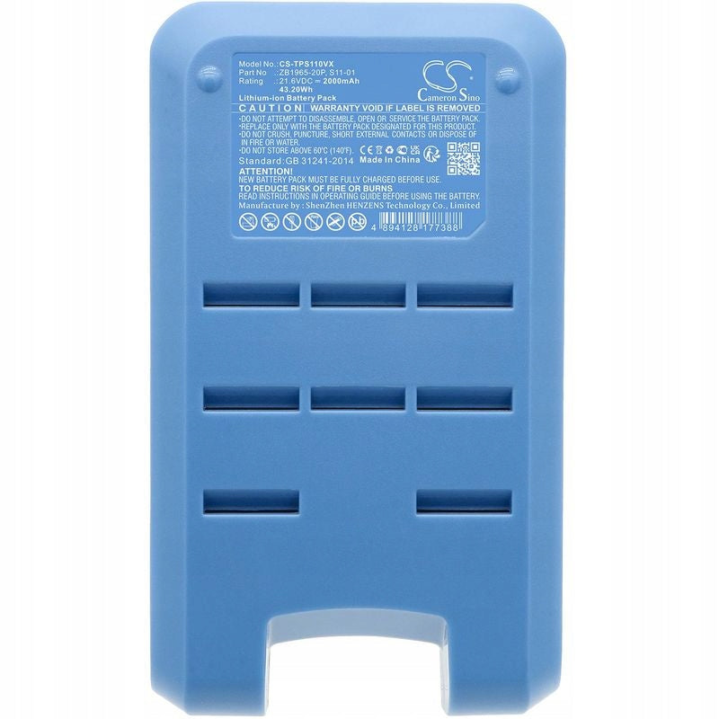 Battery for Tineco Pure One S11, A11, 2000mAh, Li-Ion Model Tineco Pure One S11