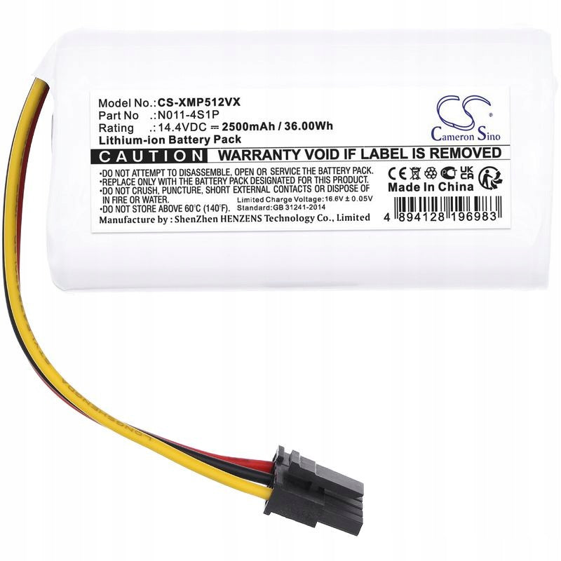 Battery for Xiaomi Mi Robot Vacuum Mop 2 Lite, 2500 mAh, Li-Ion Model 260V-4S1P