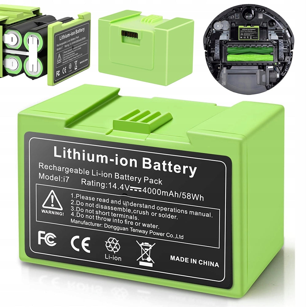 Battery for iRobot Roomba i3 i4 i7 i7+ i8 i8+ e5 e6 5150 7150