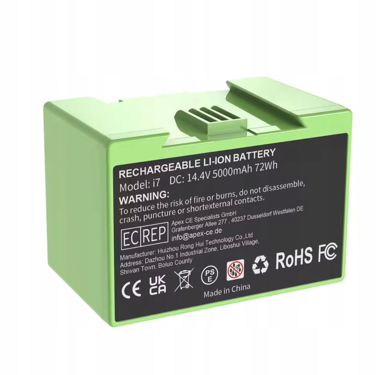 Battery for iRobot Roomba i7 + i3 + i4 series e5 e6 14,4V 5000maH