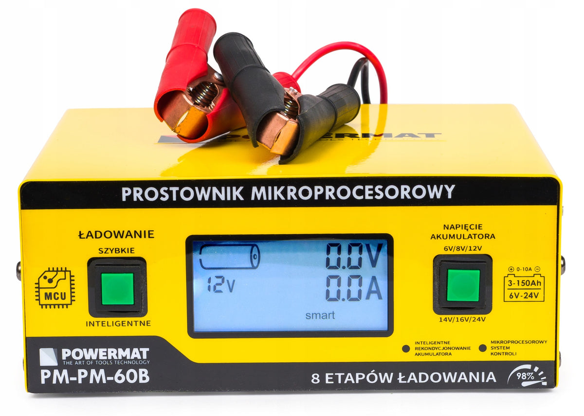 Battery microprocessor rectifier powermat 6V - 24V PM-PM-60B