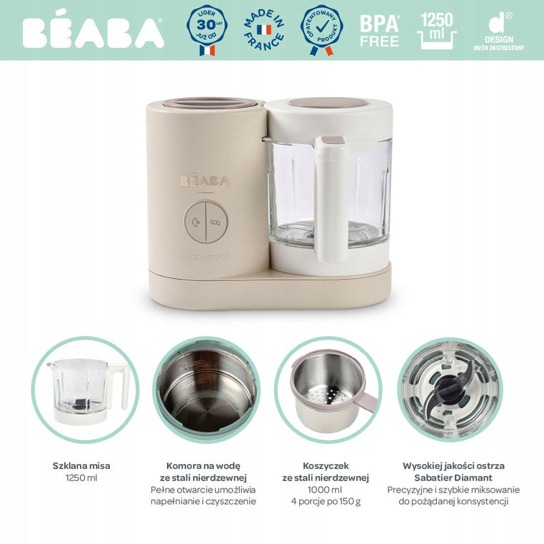 Beaba Babycook Neo Clay Steaming Mixing Food Heating Manufacturer code 916719