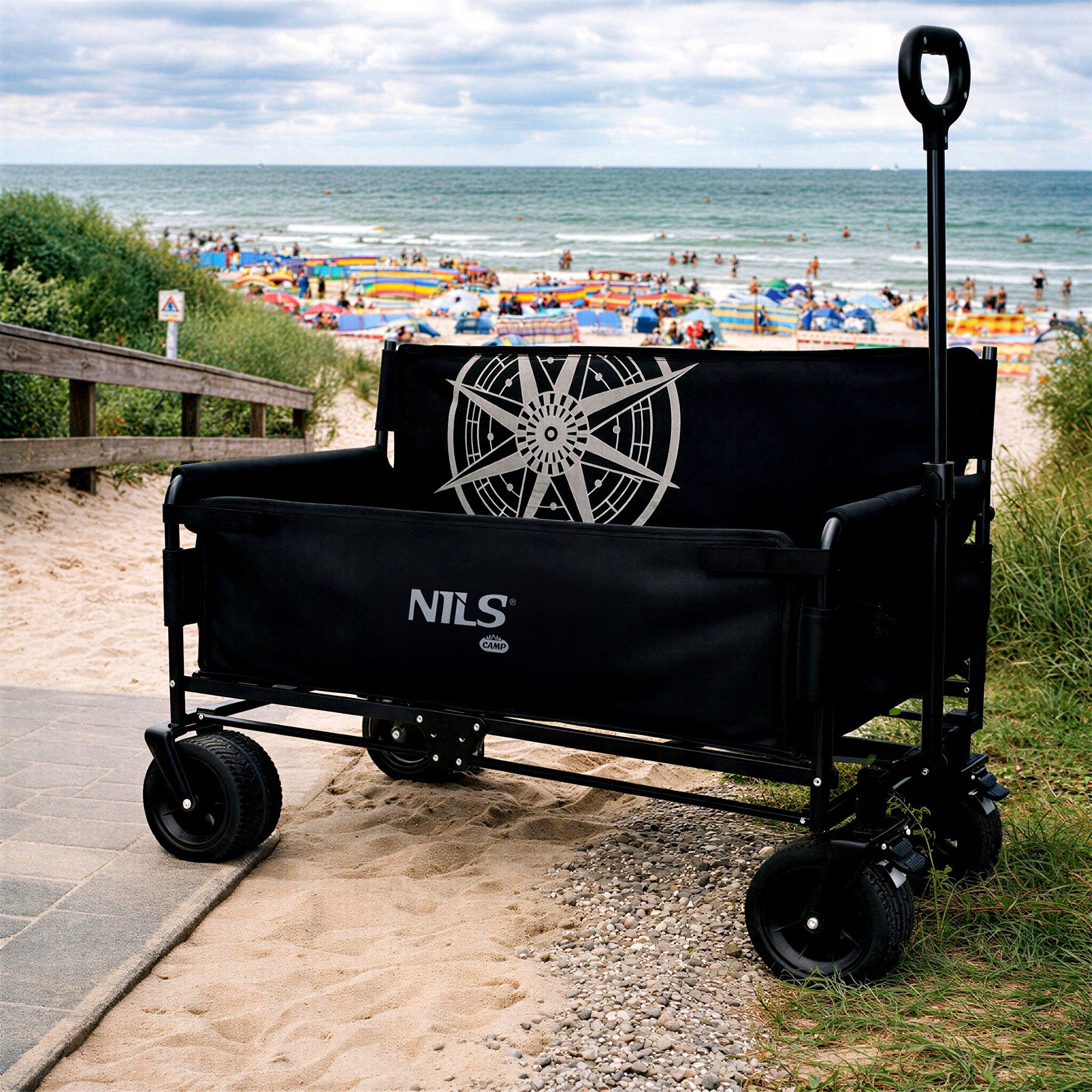 Beach Cart NILS CAMP 140L With Seat Function Steel Up to 120 kg EAN (GTIN) 5908044763842