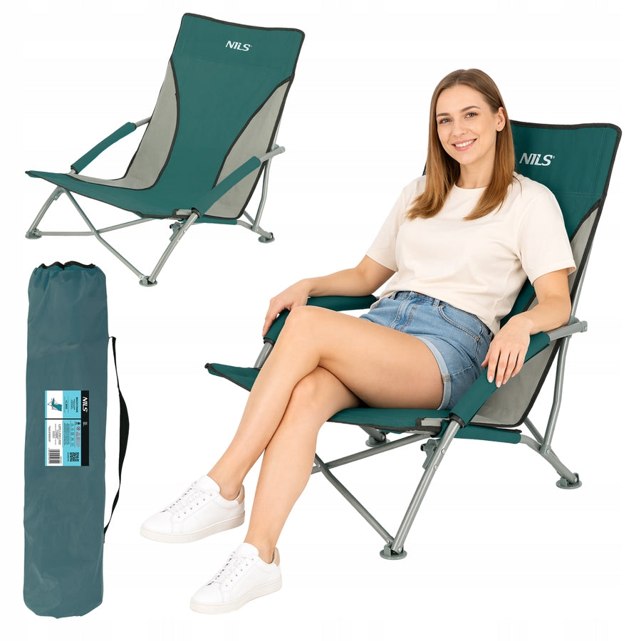 Beach Garden Sun Lounger Folding Hiking Chair For Garden + Cover Packaging status original
