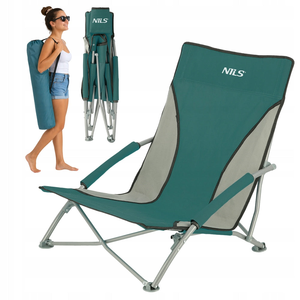 Beach Garden Sun Lounger Folding Hiking Chair For Garden + Cover