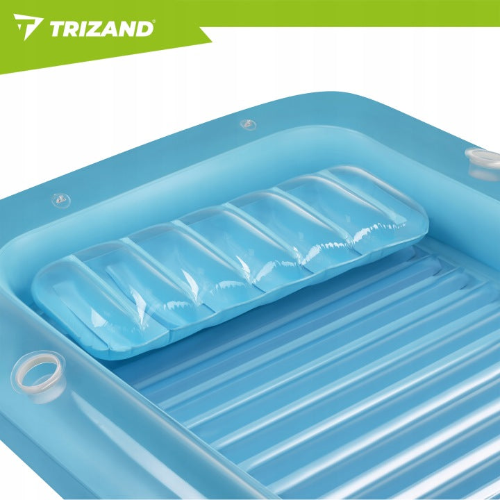 Beach Inflatable Mattress for Swimming Pool Sunbathing Water Lounger with Backrest Brand Trizand