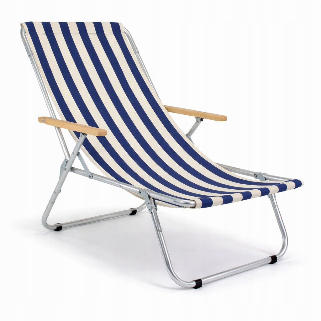 Beach Lounger Aluminum Folding For Bag BLUE Light 120kg Model torebka pasek