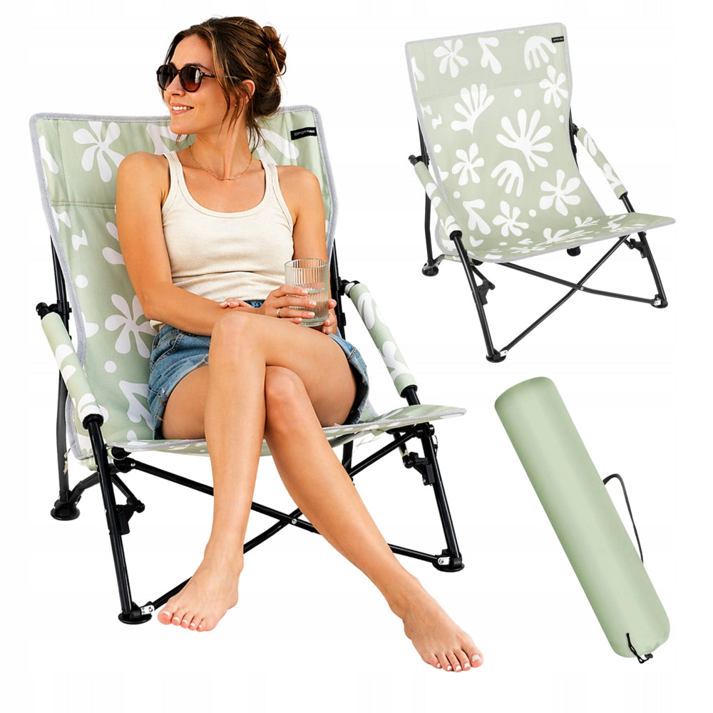 Beach Lounger Chair Folding Hiking Camping With Cover SPOKEY