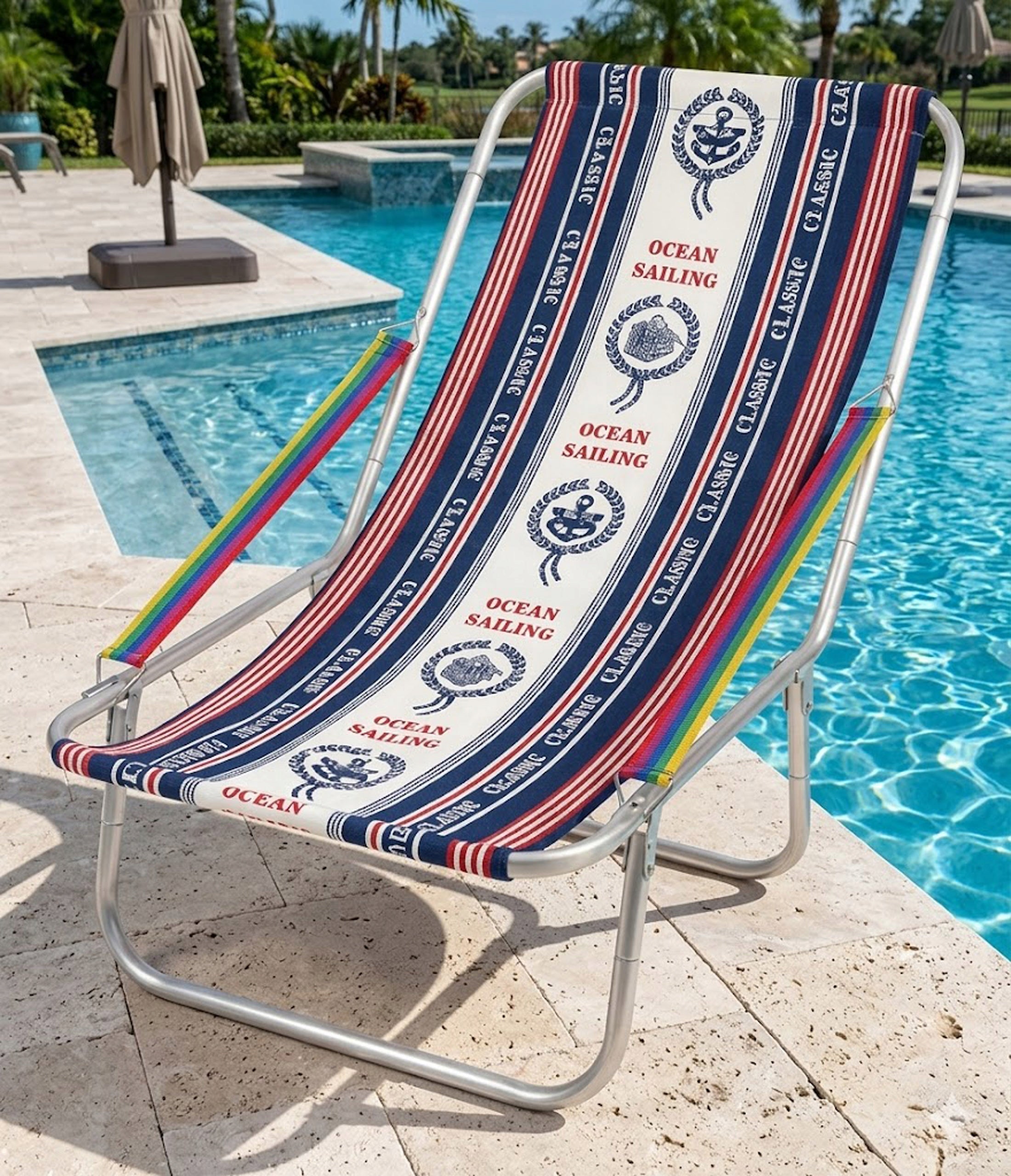 Beach Lounger Folding For Bag Lightweight Tourist Up to 150kg Aluminum Strong Model Lekki leżak plażowy składany do torby